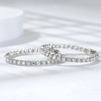 Moissanite Hoop Earrings