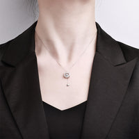 Kitten & Water Pearl Pendant Necklace
