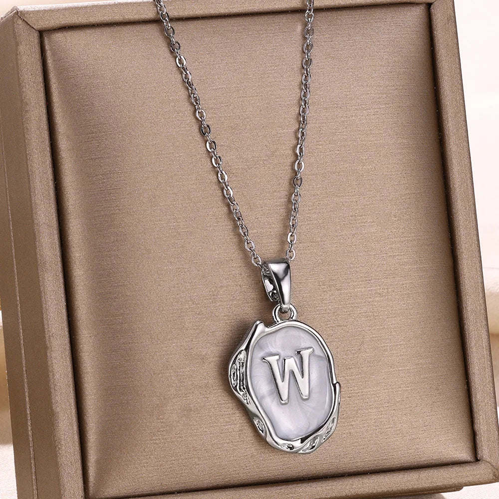 Deep Ocean Initial Necklace