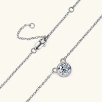 Discreet Sparkle Necklace – Moissanite Pendant