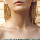 Discreet Sparkle Necklace – Moissanite Pendant