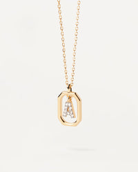 Gold-Finish A–Z Letter Pendant Necklace