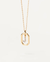 Gold-Finish A–Z Letter Pendant Necklace